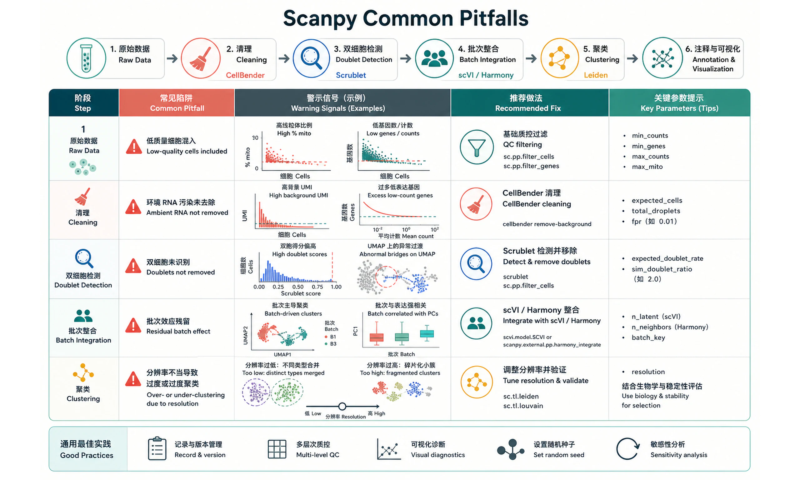 Scanpy Common Pitfalls